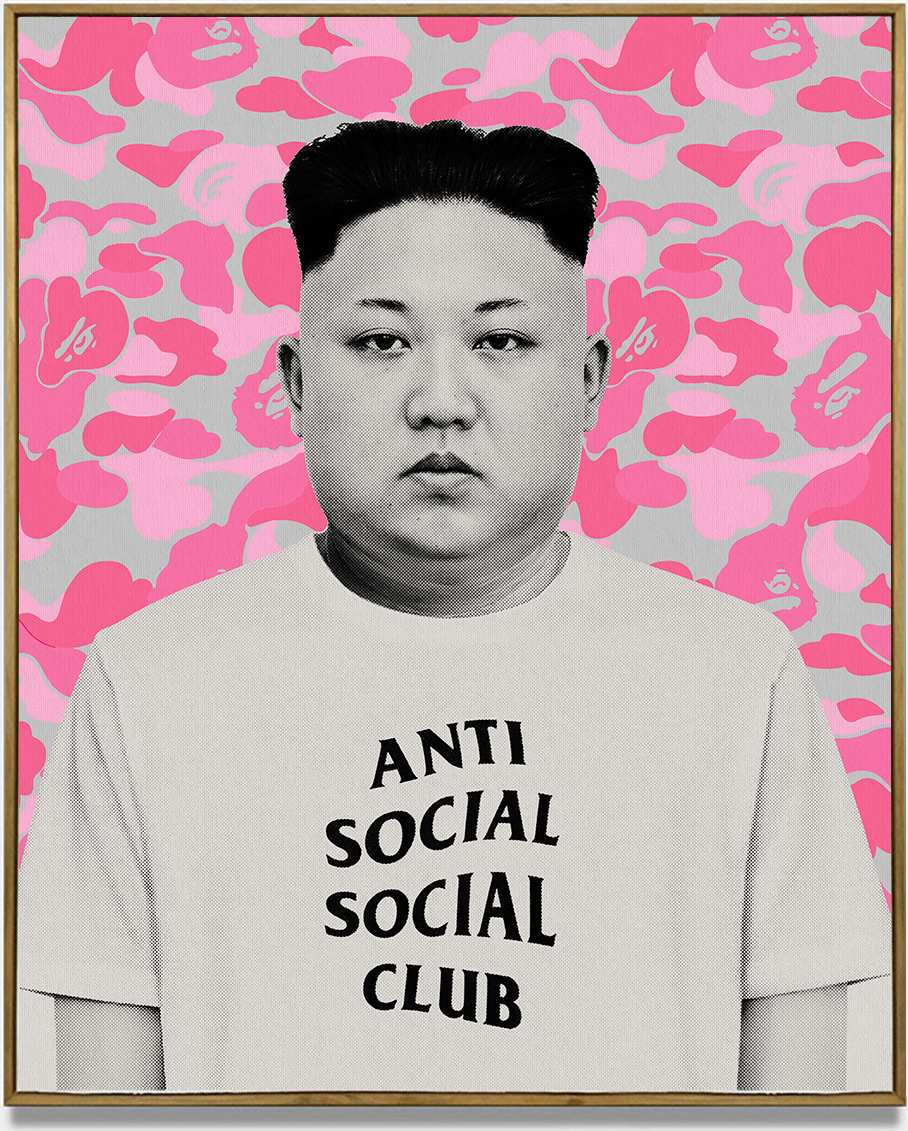 Kim Jong un original artwork, street art mr bishop
